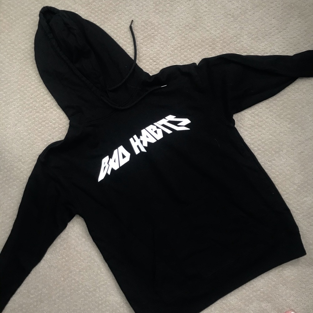 Black graphic hoodie